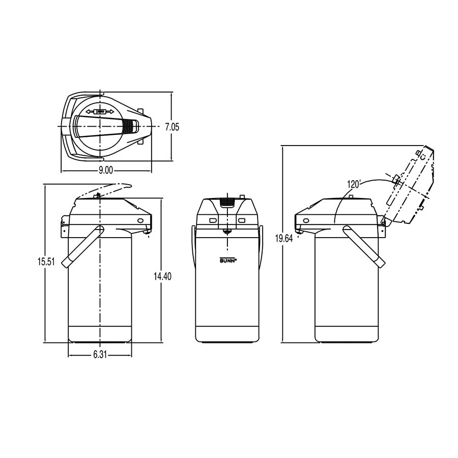 Bunn 3.8 Liter Thermal Airpot - Black Rabbit Service Co.
