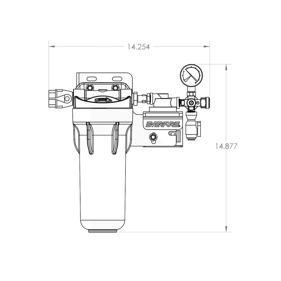 Everpure Coldrink 1 Filter Manifold with 10" Pre-filter - Black Rabbit Service Co.