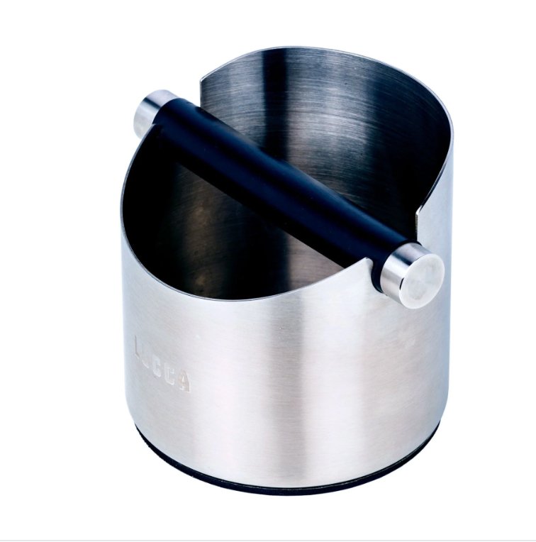 Lucca Large Knock Box Stainless - Black Rabbit Service Co.