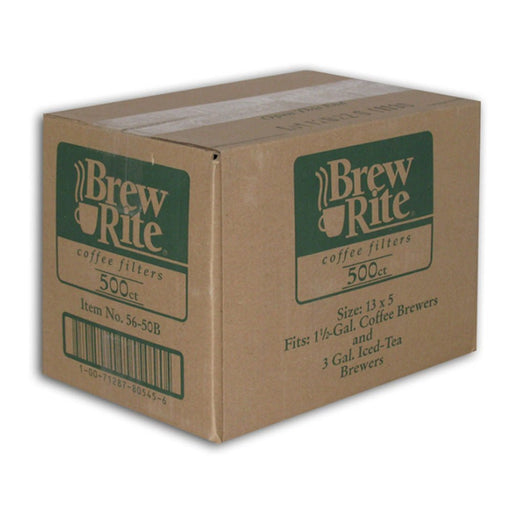 Brew Rite 13" x 5" Coffee Filters - Case of 500 - Black Rabbit Service Co.