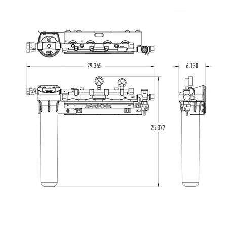 Everpure Coldrink 4 Filter Manifold with 20" Pre-filter - Black Rabbit Service Co.