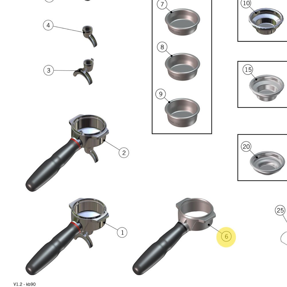 A.5.124 La Marzocco KB90 Bottomless Portafilter
